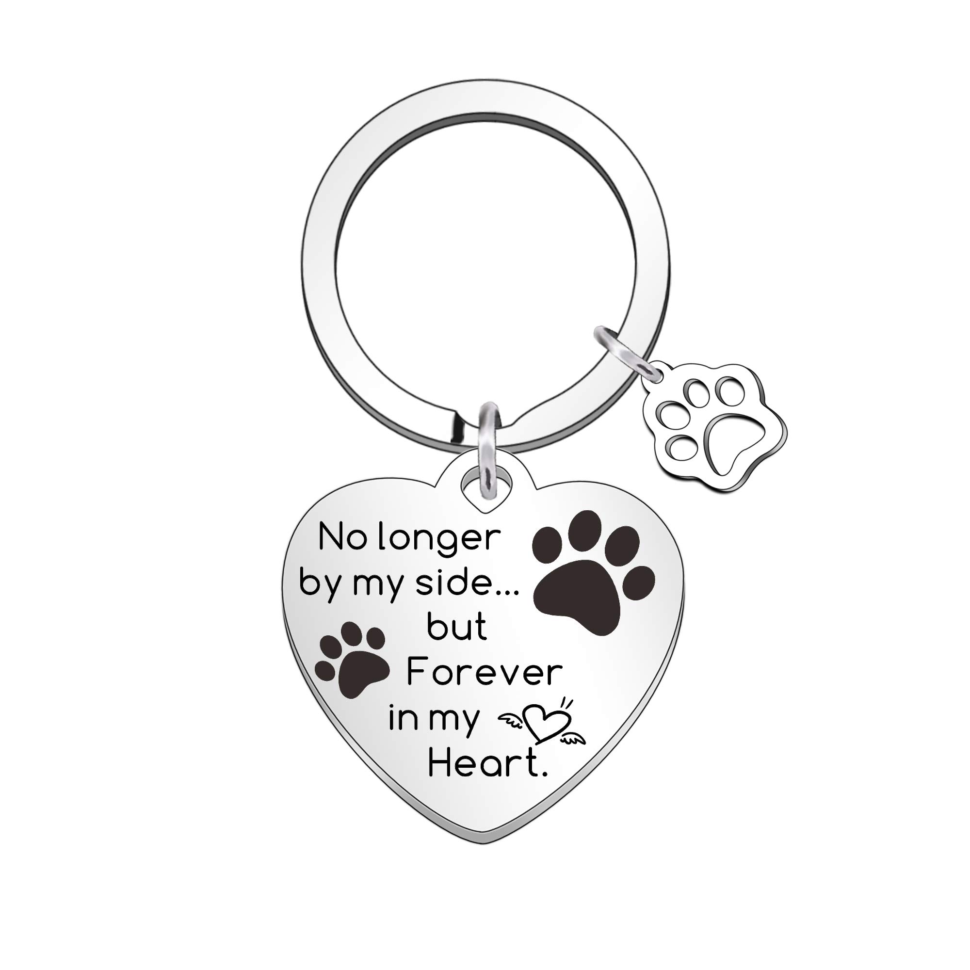 HULALA Pet Memorial Gift Loss Of Pet Dog Cat Sympathy Gifts Remembrance Pets Keyring - No Longer By My Side But Forever In My Heart