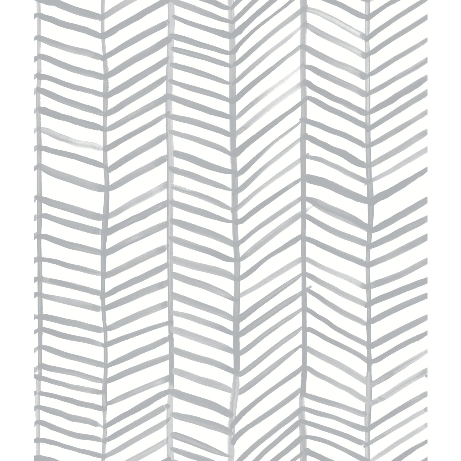 RoomMates RMK11631WP Cat Coquillette Herringbone Grey and White Peel and Stick Wallpaper