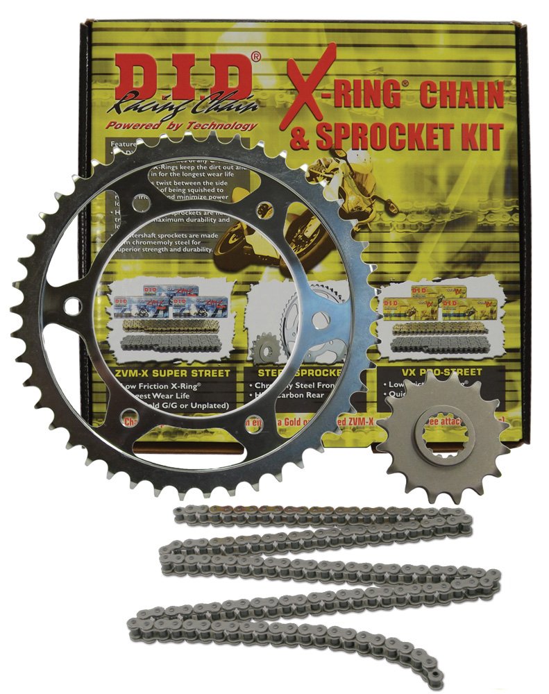 Photo 1 of D.I.D (DKY-012 525VX Steel Chain and 16 Front/46 Rear Tooth Sprocket Kit, Black