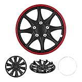 Cobra-Tek Set of 4 Hubcaps Wheel Cover JDM Black