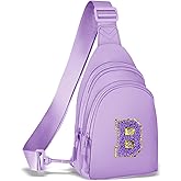 ZLFSRQ Small Initial Sling Bag Crossbody Bag for Women Cute Personalized Letter Chest Bag Fanny Pack Cross Body Purse