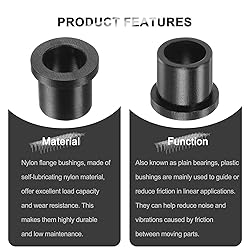 uxcell 12pcs Flanged Sleeve Bearings Plastic