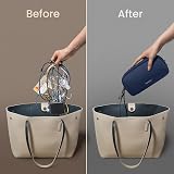 tomtoc Cable Organiser Bag Travel Pouch Water Resistant Tech Organizer view 4