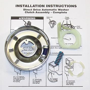 ps334641 lavadora kit de embrague para whirlpool sears kenmore roper estate kitchenaid