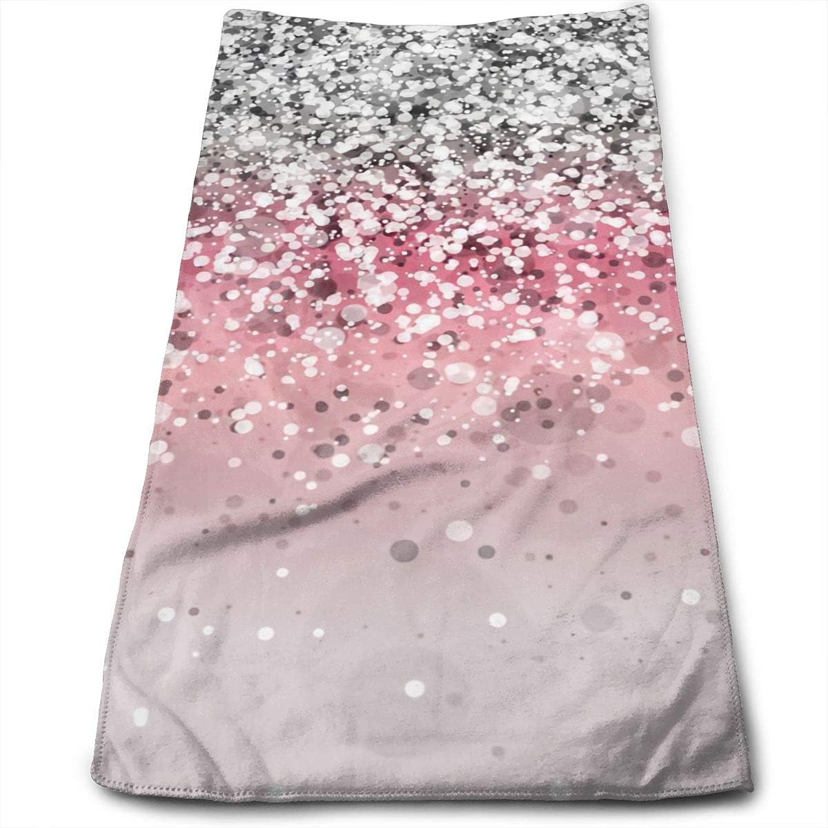 silver glitter towels