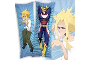 QIWUQIOWQ All Might Body Pillows Body Pillow Anime Body Pillow Anime Girl Short Plush Pillowcase Japanese Anime Body Pillow Cover Dakimakura 59”x20” Hugging Pillow Cover