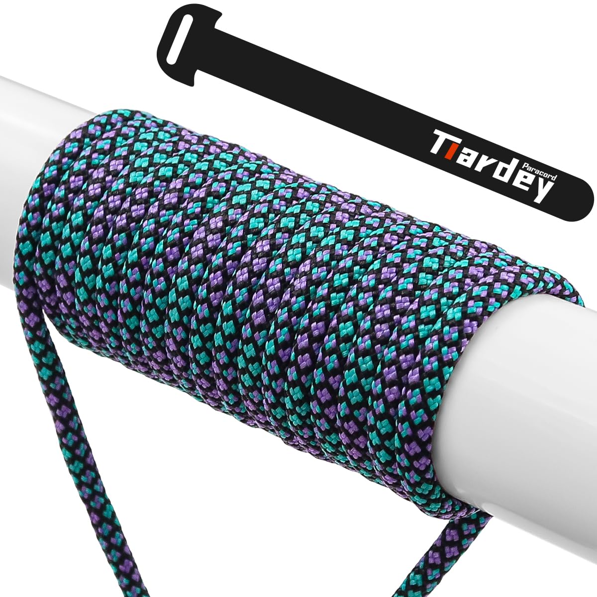 Tiardey PRN-186 Paracord 4mm 100ft (31m) 9 Core Strand,Tear-resistant,Nylon Cord,Mil Spec Type III Paracord,Holds up to 250kg for Outdoor Survival Camping