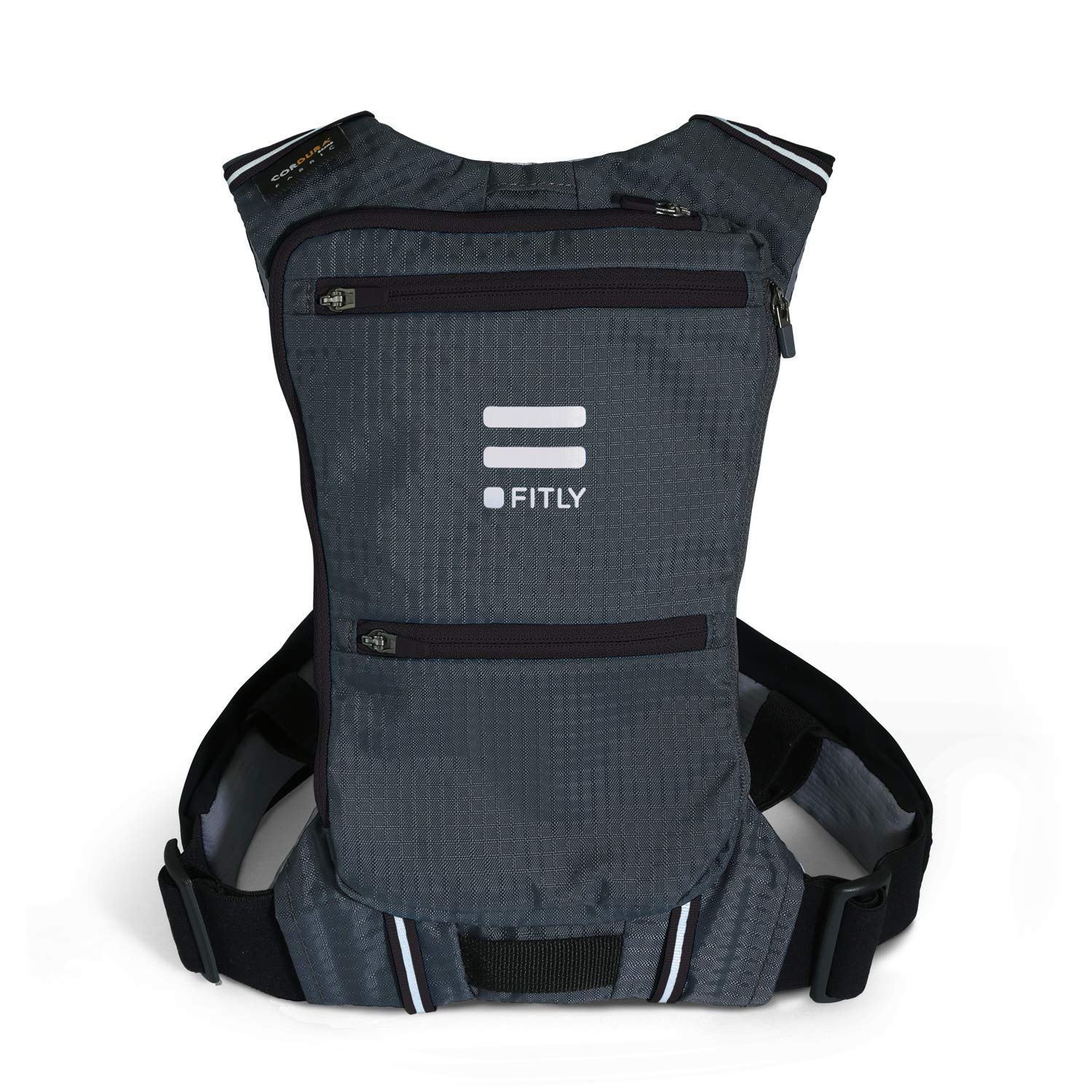 FITLY Minimalist Running Pack | Unisex Running Backpack with Phone Holder, Storage & Thoracic Belt | Carry Personal Items When Running | Running Gear Men & Women | Lightweight running water backpack
