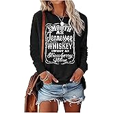 Tennessee Whiskey Shirt Cowgirls Western Graphic Tshirt Women Nashville Long Sleeve Tees Country Concert Top