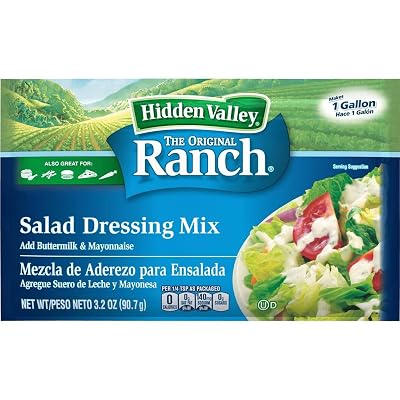 Clorox Hidden Valley Light Original Ranch Dressing Dry Mix, 3.2 Ounce -- 18 per case