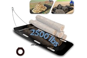 BUYYAH Yard Drag Sled, 1/8" Thickened HDPE, Upgraded Heavy Yard Drag Sled, Suitable for Hauling Various Heavy Items,Yard Debris,Lumber, Construction Materials