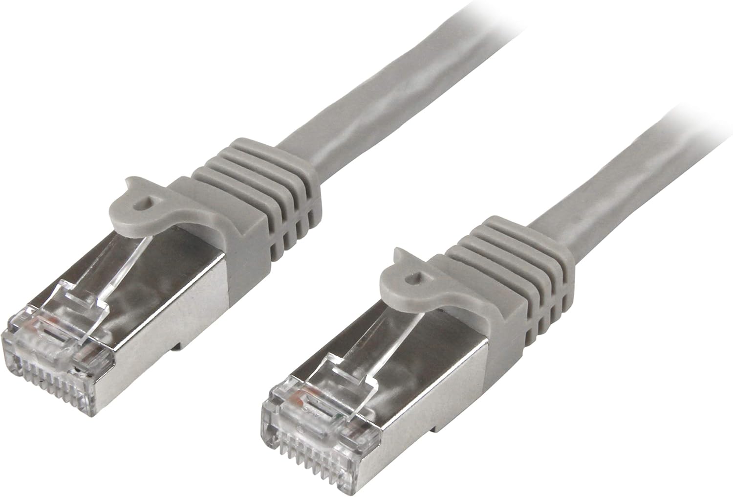 StarTech.com N6SPAT2MGR 2 m Cat6 Patch Cable, Shielded (SFTP) Snagless Gigabit Network Patch Cable - Grey Cat 6 Ethernet Patch Lead