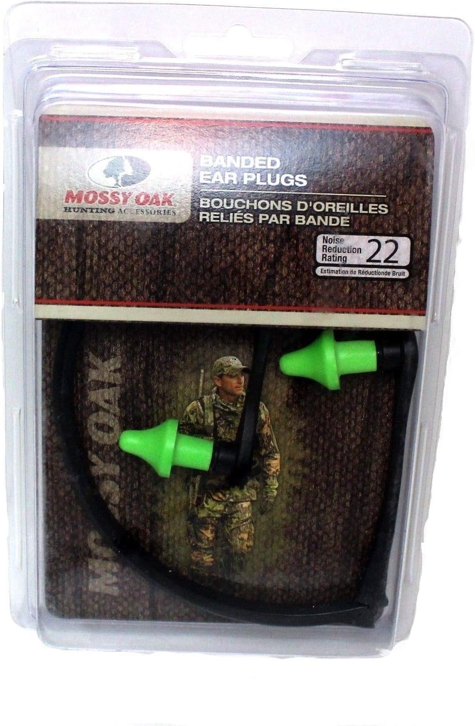 Mossy Oak Banded NRR22 Ear Plugs (Black/Green, One size) : Hunting Earplugs : Sports & Outdoors