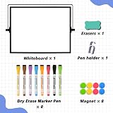 DOLLAR BOSS Magnetic Desktop Whiteboard 30x40cm Double Sided with Stand view 2