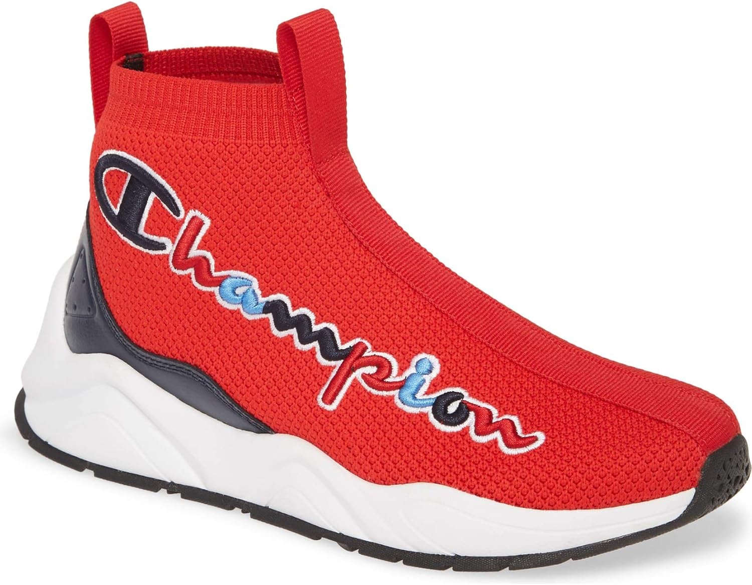 champion reverse weave white rally script sneakers