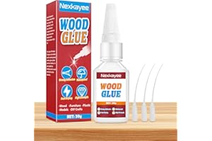 NEXKAYEE Wood Glue, Fast-Drying Superglue, Clear Adhesive for Repairing Wooden Products, Furniture, Balsa and Crafts, 30 g (Pack of 1)