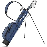 Findway Golf Stand Bag, [Upgraded Generous Space] Small Golf Bag for Driving Range, Par 3 & Executive Courses, Lightweight Sunday Golf Club Carry Bag with 3 Pockets