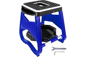 RUTU Dirt Bike Stands and Lifts - Motorcycle Stand Universal Panel - Includes Detachable Tool Tray and Steel Frame- Commonly used on Dirt Bike Motocross - 550lbs - Blue