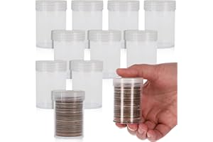 BCW Coin Tubes for Silver Dollars - 10 Pack | Holds "Eisenhower" Dollar | Durable Holders | Coin Collecting Supplies | Coin Storage Tubes with Airtight Lids