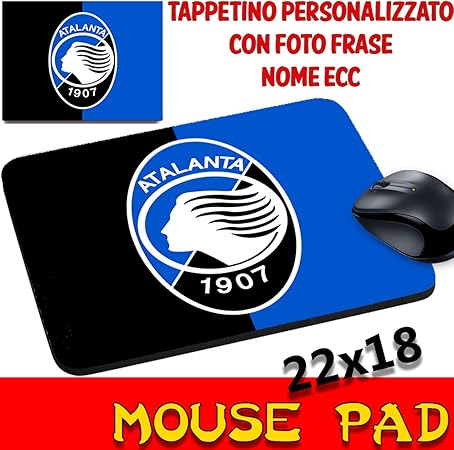Mycust Tappetino Mouse Pad Personalizzato Squadre Calcio Dea