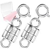 MKCYD 925 Sterling Silver Magnetic Clasps for Necklaces, Gold and Silver Magnetic Necklace Clasp, Bracelet Converter Chain Extender for Women