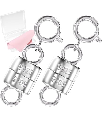 Fermoir Magnétique En Argent 925 Pour Collier & Bracelet - Fermeture Aimantée Pratique - Neuf