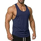 Magiftbox Men's Muscle Gym Workout Stringer Tank Tops Bodybuilding Fitness T-Shirts T01