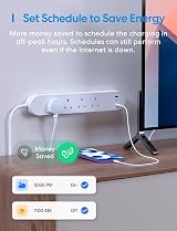 Meross 65W GaN Smart Power Strip 4 AC + 2 USB C + USB A WiFi 2.4GHz view 5