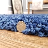 Prime Plus Navy Blue Thick 5cm Pile Shaggy Rug 60 x 110cm view 3