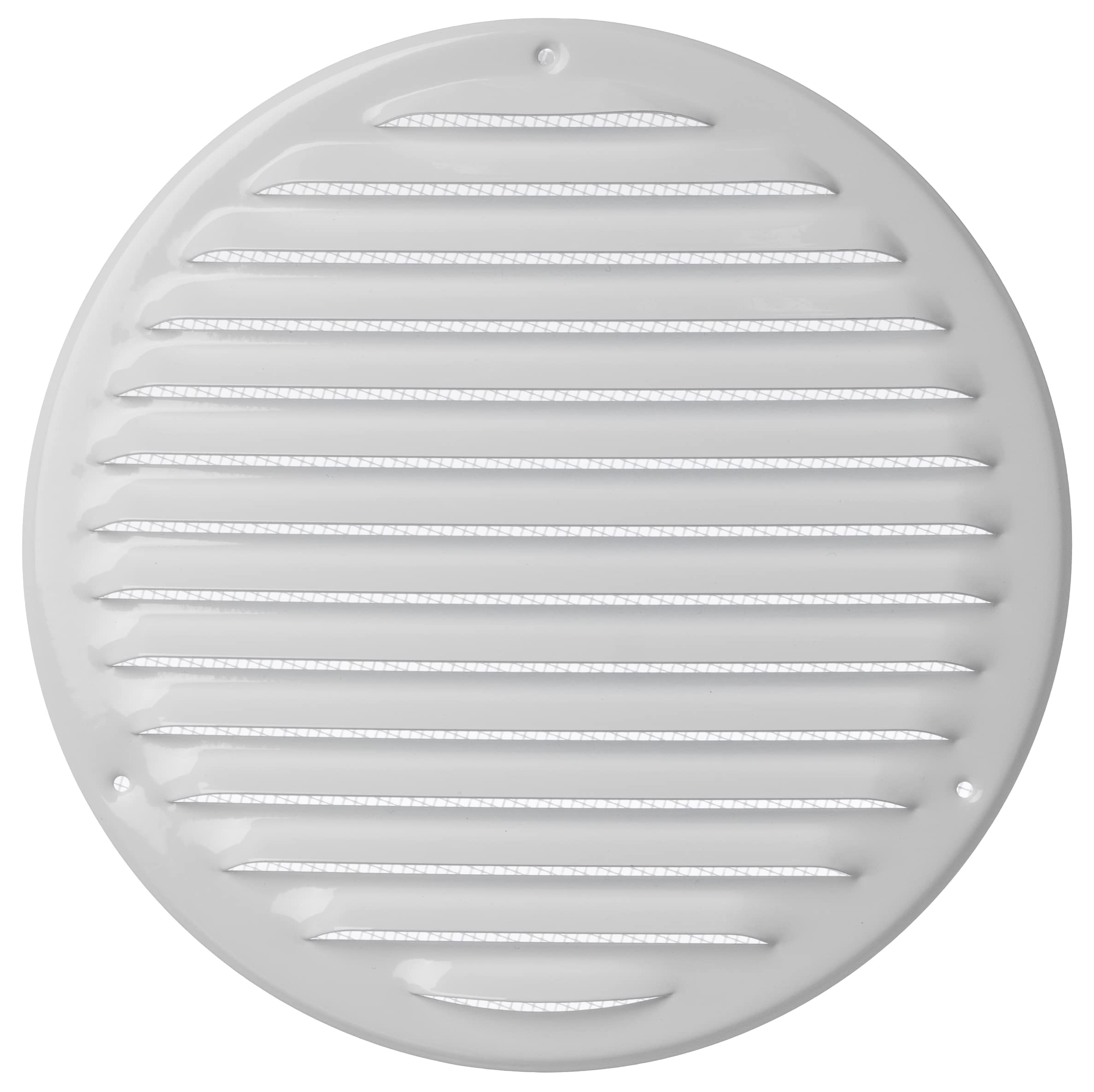LIRAST 200mm Vent Cover White - 8 inch Wall Vent Cover with Insect Mesh - Round Ceiling Soffit Vents - External Vent Cover - Metal Ventilation Grilles - Air Vent Covers for Walls