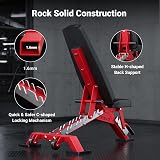 YOLEO Adjustable Weight Bench Commercial Decline/Flat/Incline 90 Positions view 5