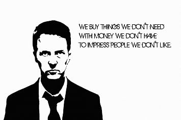 Amazonde Fight Club Zitate Seide Schwarz Weiß Poster 91 4 X 61 Cm