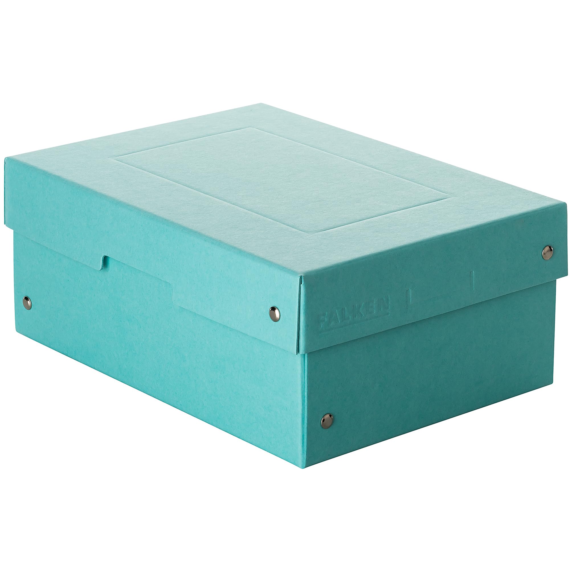 FALKEN Original PureBox Pastel, Made in Germany, 100 mm high, DIN A5, blue, storage box with lid made of sturdy cardboard, vegan gift box, transport box, all-purpose box