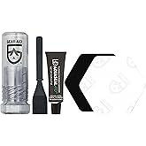 GEAR AID Aquaseal FD Wader &amp; Boot Repair Kit &ndash; Waterproof 0.25oz Adhesive with 2 Tenacious Tape Hex Patches (2.5" x 2.8", Black and Clear) for Fixing Holes, Breathable Waders, Boots, and Outdoor Gear