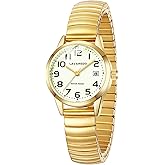 Elegant Gold Watches for Women Small Analog Watch, Waterproof Ladies Watches with Stainless Steel Expansion Band and Luminous Dial - Fashionable Christmas & Birthday Gifts for Women