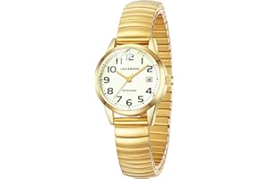 VTAIGE Elegant Gold Watches for Women Small Analog Watch, Waterproof Ladies Watches with Stainless Steel Expansion Band and Luminous Dial - Fashionable Christmas & Birthday Gifts for Women