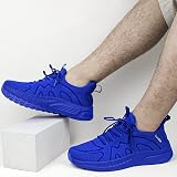 Feethit Men Running Shoes Breathable Lightweight Trainers Blue UK6 view 2