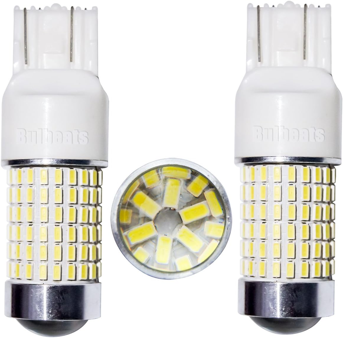 Bulbeats 1200 Lumens 2 x 144-BX Chipsets 7440 7441 7443 7444 LED Bulbs with Projector , Xenon White 6000K