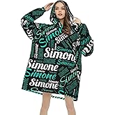 Custom Wearable Blanket Hoodie, Personalised Hooded Blanket With Picture Face for Girls, Boys, and adults Christmas Gifts