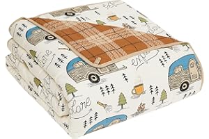 CuteKing Weighted Blanket for Kids: Weighted Blanket with Premium Glass Beads - Breathable Heavy Blanket for Comfort Sleep - Thick Blanket for Toddler All Season(7lbs, 40"x60", Twin, Camping)