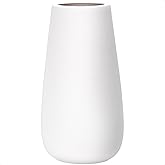 D'vine Dev 12 Inch Ivory Elegant Oval Ceramic Vase for Flowers, Home Décor Vase with Design Box, VS-LD-C-2