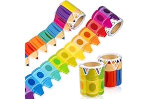VABAMNA 52ft Bulletin Board Border Decorations - 2 Rolls Rainbow Crayon Border Trim for School Classroom Chalkboard Bulletin Board Wall Window Door Decor
