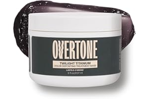 Overtone Semi Permanent Hair Color Conditioner, Extreme Silver is Twilight Titanium, 8 oz, Nourishing Damage-Free, Color Depositing Mask for All Hair with Shea Butter & Coconut Oil, Cruelty-Free