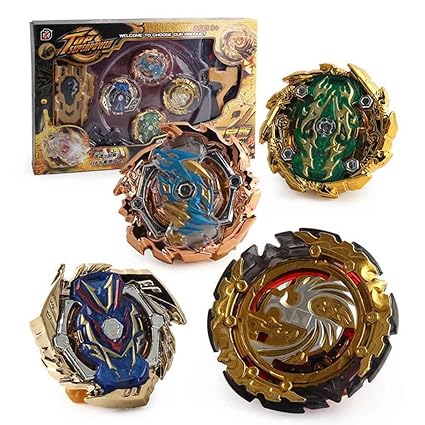 ellaroom High Grade Combat Gyro Set 4D Fusion Model Metal Masters Acceleration Launcher Speed Gyro with Base Arena for Kids Toy(None XD168-22B)