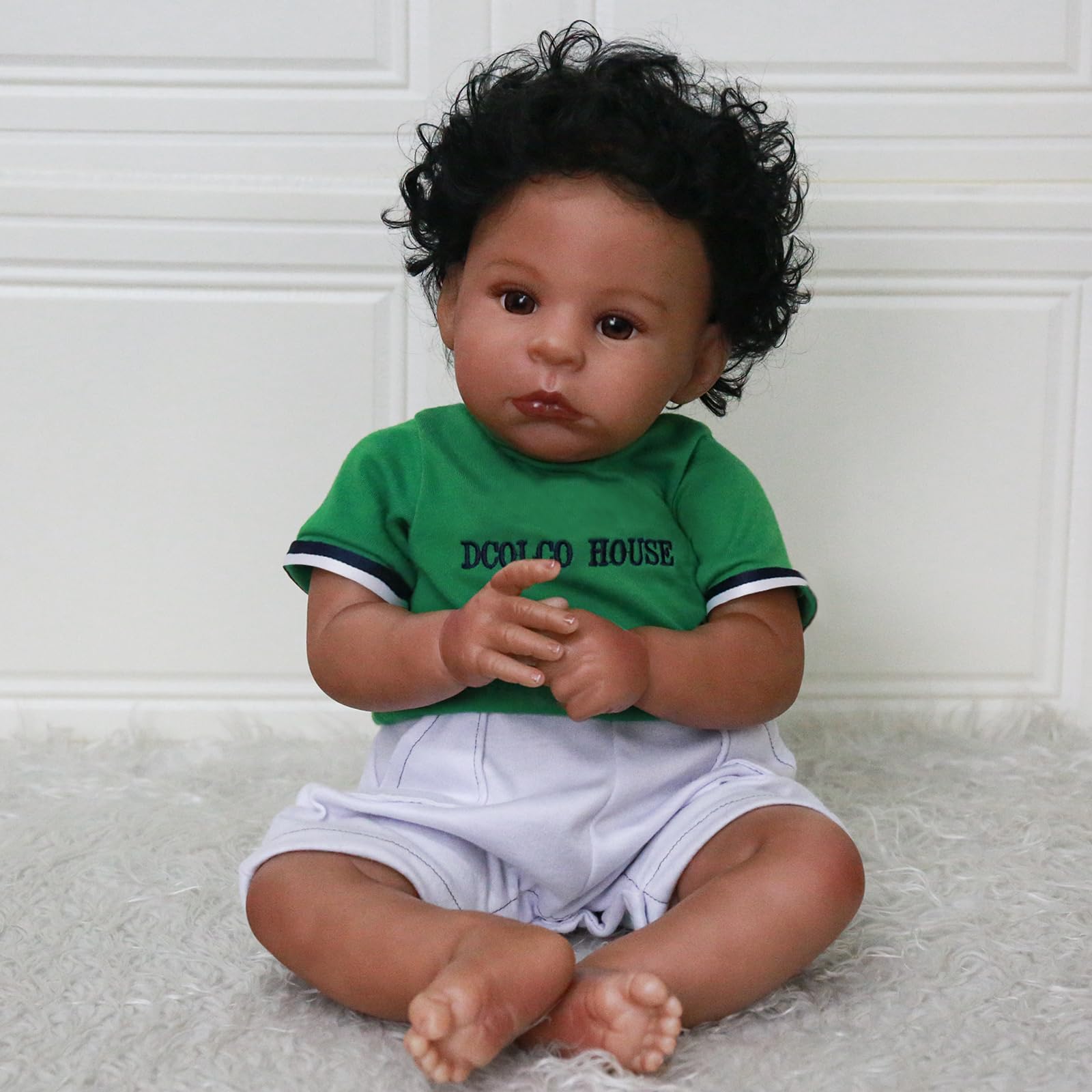 Newborn Doll Baby That Look Real Black Curly Black Boy Baby Alive Realistic  Reborn Baby Dolls Black Boy