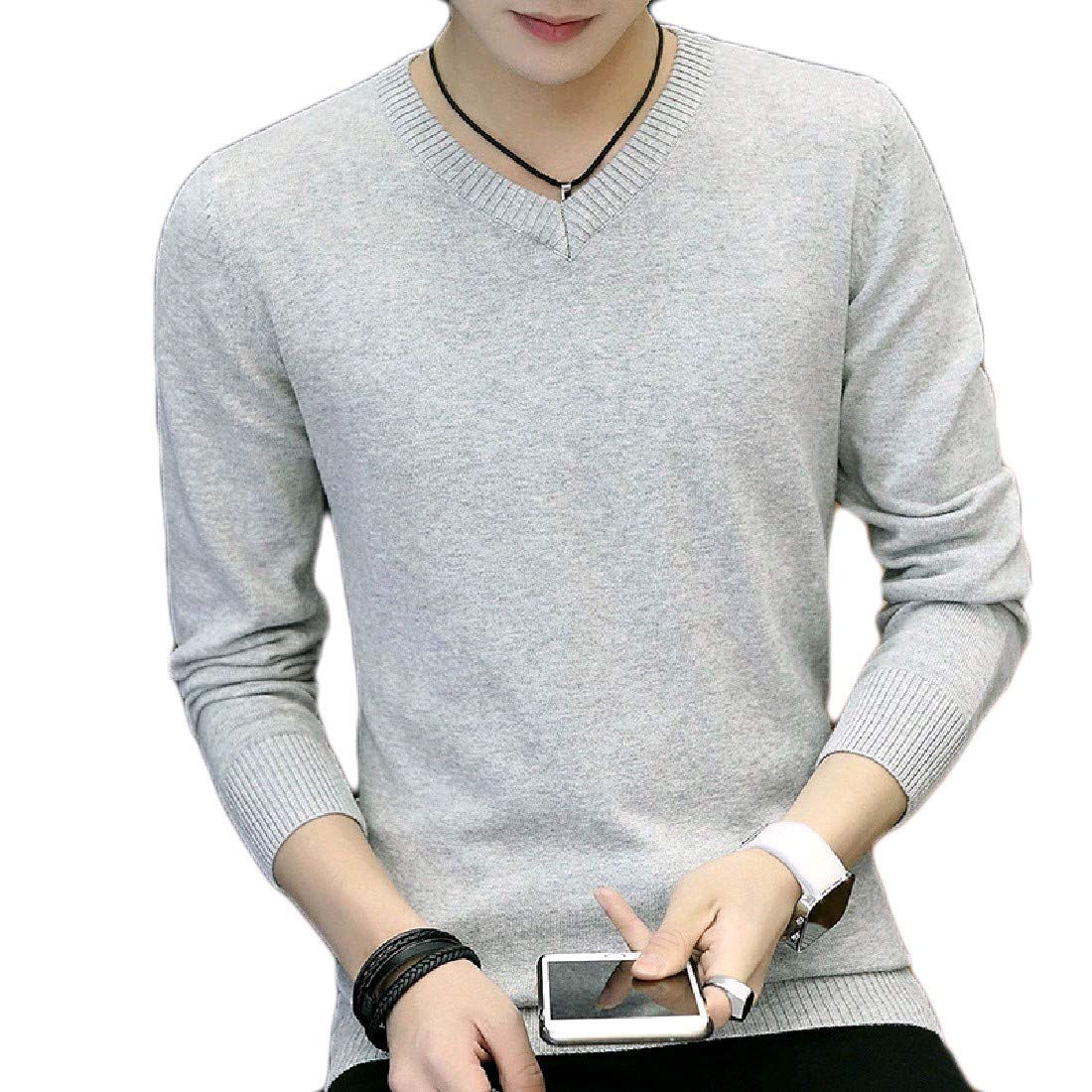 YUNY Mens Knitwear Solid Turtleneck 