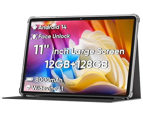 2025 Android 15 Tablet 11inch, Face Unlock, 18W Fast Charging, 12GB ...
