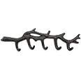 GASARÉ Cast Iron Key Holder – Wall Mount Key Rack With 5 Hooks, Victorian Design, Brown Finish - View #7