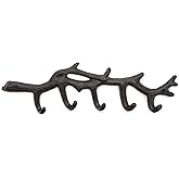 GASARÉ, Key Holder for Wall Mount, Cast Iron Key Hook, Tree Branch Design, Screws and Anchors, Large Size of 13¼ x 4 Inches, Brown, 1 Unit