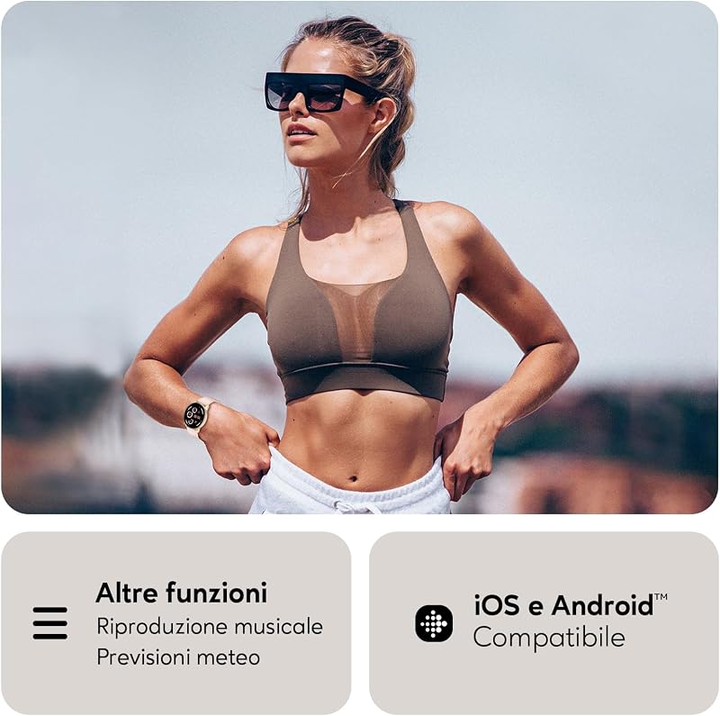 Smartwatch Uomo Donna con Chiamate Bluetooth, Orologio Fitness Rotondo da 1,38" con 147+ Modalità Sportive, Cardiofrequenzimetro, Sonno, IP68 Impermeabile, Compatibile con Android iOS